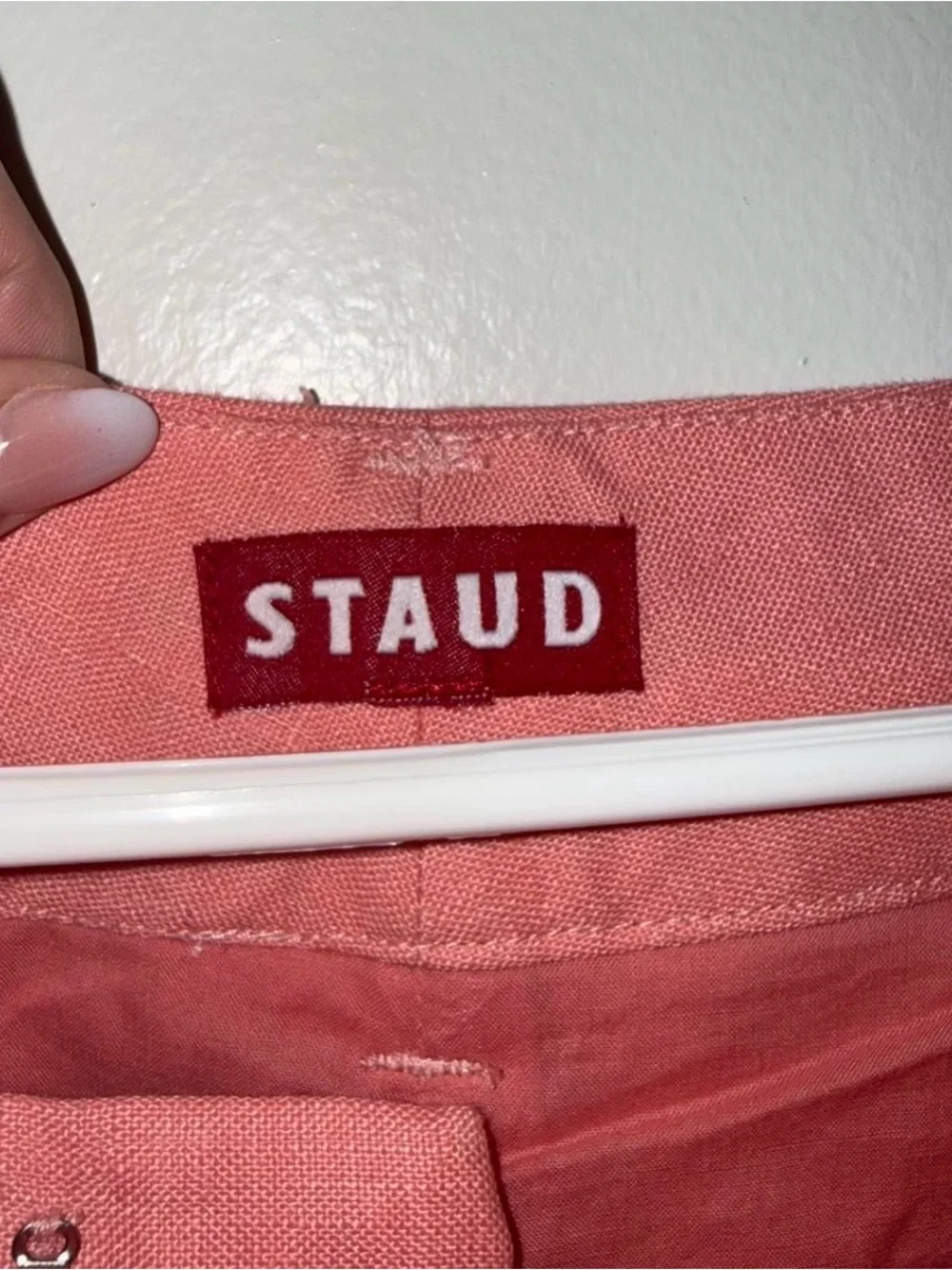 STAUD Rose Pink Linen-Blend Matching Set